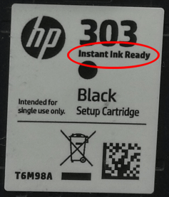HP Tintenpatrone mit dem Aufdruck Instant Ink