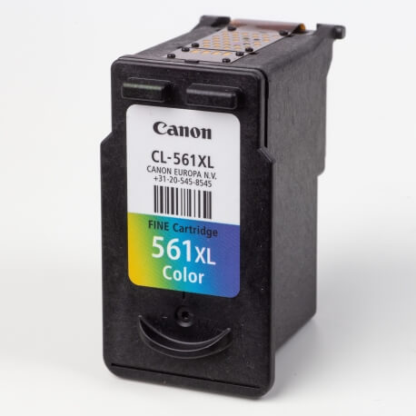 Auf dem Bild sehen Sie den ArtikelCL-561XL von Canon. Dieses Tintenpatrone Modell eignet sich für die Wiederaufbereitung und wird daher zum Recycling angekauft.