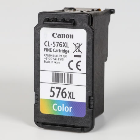 Auf dem Bild sehen Sie den ArtikelCL-576XL von Canon. Dieses Tintenpatrone Modell eignet sich für die Wiederaufbereitung und wird daher zum Recycling angekauft.