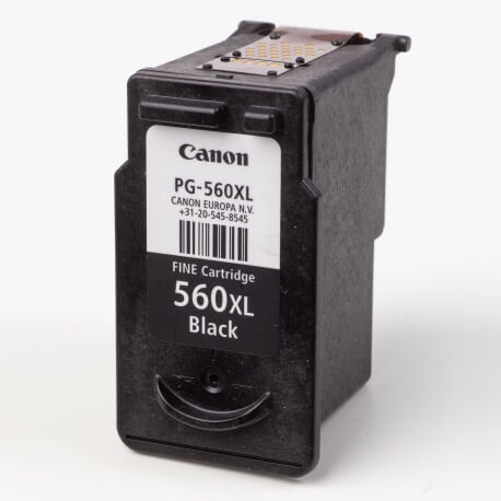 Auf dem Bild sehen Sie den ArtikelPG-560XL von Canon. Dieses Tintenpatrone Modell eignet sich für die Wiederaufbereitung und wird daher zum Recycling angekauft.