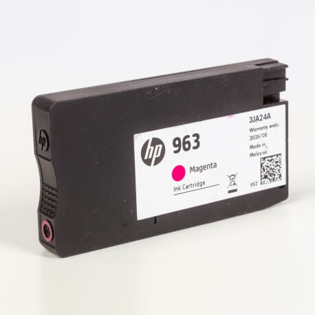 Auf dem Bild sehen Sie den Artikel3JA23AE-25AE von Hewlett-Packard. Dieses Tintenpatrone Modell eignet sich für die Wiederaufbereitung und wird daher zum Recycling angekauft.