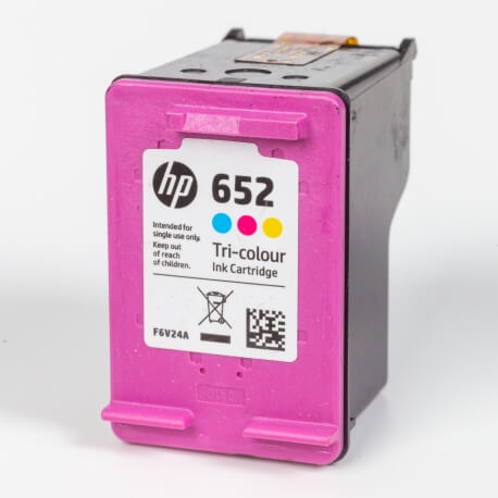 Auf dem Bild sehen Sie den ArtikelF6V24AE von Hewlett-Packard. Dieses Tintenpatrone Modell eignet sich für die Wiederaufbereitung und wird daher zum Recycling angekauft.