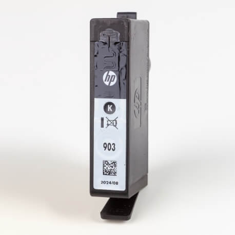 Auf dem Bild sehen Sie den ArtikelT6L99AE von Hewlett-Packard. Dieses Tintenpatrone Modell eignet sich für die Wiederaufbereitung und wird daher zum Recycling angekauft.