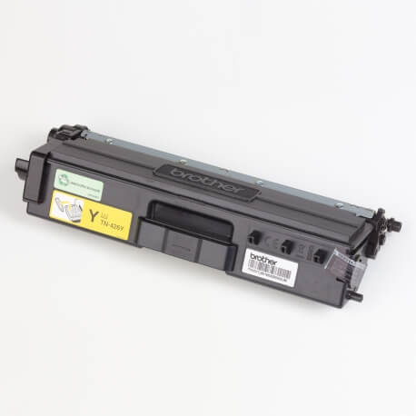 Auf dem Bild sehen Sie den ArtikelTN-426 von Brother. Dieses Toner Modell eignet sich für die Wiederaufbereitung und wird daher zum Recycling angekauft.