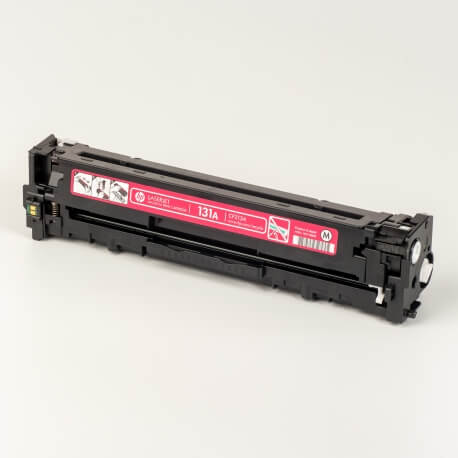 Auf dem Bild sehen Sie den ArtikelCF210A-13A von Hewlett-Packard. Dieses Toner Modell eignet sich für die Wiederaufbereitung und wird daher zum Recycling angekauft.