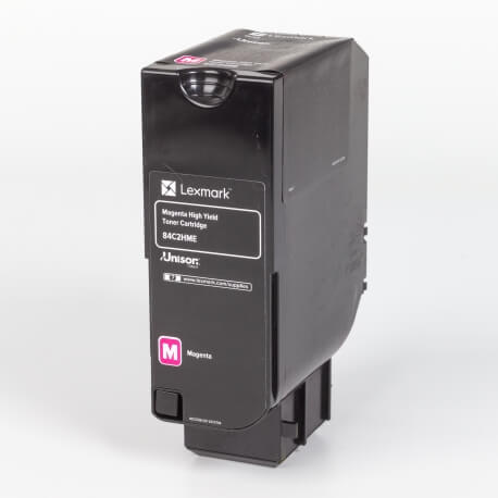 Auf dem Bild sehen Sie den Artikel84C0H10-0H40 von Lexmark. Dieses Toner Modell eignet sich für die Wiederaufbereitung und wird daher zum Recycling angekauft.