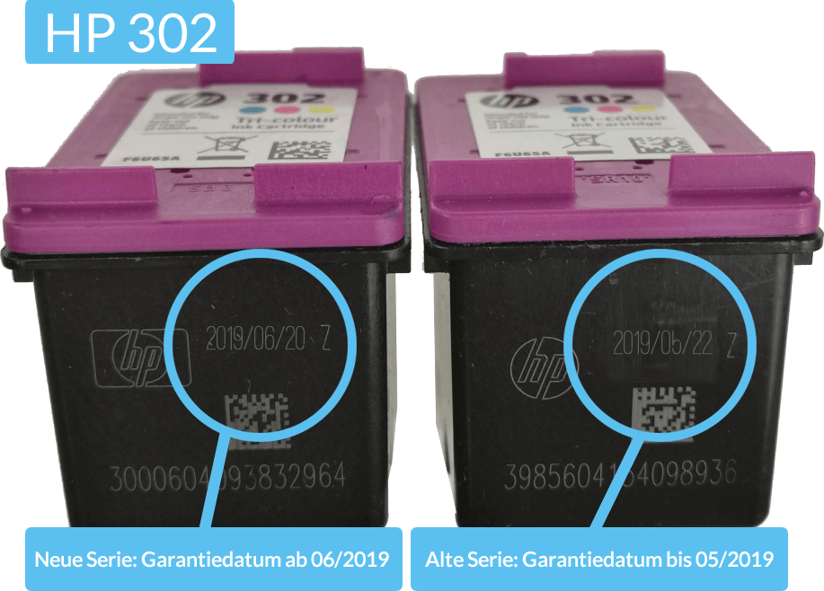 HP ink cartridges 302