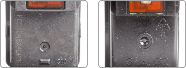 So sieht die Unterseite einer wiederaufbereiteten Canon Patrone aus