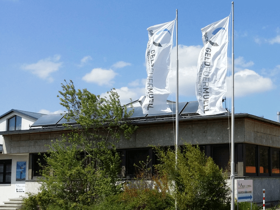 Bild: Die geldfuermuell GmbH von Vorne. Wir freuen uns auf Ihren Besuch.