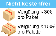 Ab einem (Netto) Ankaufswert von 30€ pro Paket bzw. 150€ pro Palette