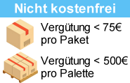 Ab einem Ankaufswert von 75€ pro Paket bzw. 500€ pro Palette